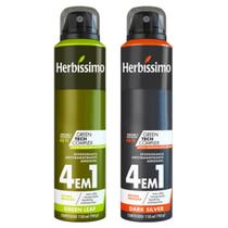 Kit Desodorante Aerossol Herbíssimo Green Leaf E Dark Silver 150 Ml Dana