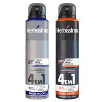 Kit Desodorante Aerossol Herbíssimo Snow Moon E Dark Silver 150 Ml Dana