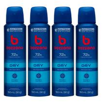 Kit Desodorante Aerossol Masculino Bozzano Dry 150ml - 4 Unidades Kit Desodorante Aerossol Masculino Bozzano Dry 150ml - 4 Unidades