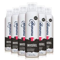 Kit Desodorante Aerossol Monange Invisível com 6 unidades Kit Desodorante Aerossol Monange Invisível com 6 unidades