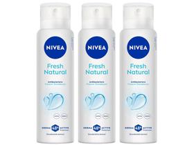 Kit Desodorante Aerossol Nivea Fresh Natural