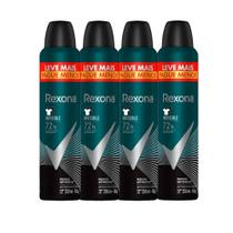 Kit Desodorante Antitranspirante Aerosol Rexona Invisible Men 72 horas 250ml - 4 Unidades Kit Desodorante Antitranspirante Aerosol Rexona Invisible Men 72 horas 250ml - 4 Unidades