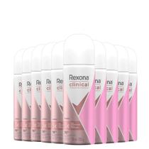 Kit Desodorante Antitranspirante Aerosol Rexona Woman Clinical Classic ExtraDry 55ml - 10 Unidades