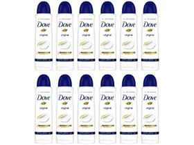 Kit Desodorante Antitranspirante Aerossol - Dove Original 72 Horas 150ml 12 Unidades