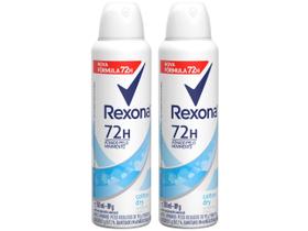 Kit Desodorante Antitranspirante Aerossol Feminino - Rexona Cotton Dry 72 horas 150ml 2 Unidades