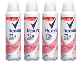 Kit Desodorante Antitranspirante Aerossol Feminino - Rexona Powder Dry 72 horas 150ml 4 Unidades