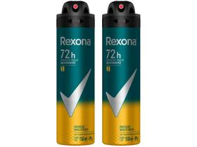 Kit Desodorante Antitranspirante Aerossol Rexona - Masculino 72 Horas 150ml 2 Unidades