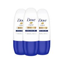 Kit Desodorante Antitranspirante Roll-On Dove Original 30ml - 3 unidades