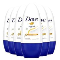 Kit Desodorante Antitranspirante Rollon Dove Original 48h 6un