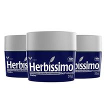 Kit Desodorante Creme Antitranspirante Bioprotect Cedro Herbíssimo 55G - 3 unidades