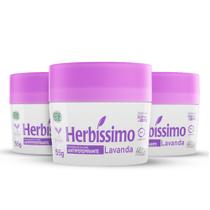 Kit Desodorante Creme Antitranspirante Lavanda Herbissimo 55G - 3 unidades