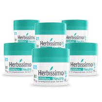 Kit Desodorante Creme Antitranspirante Neutro Herbissimo 55G com 6 unidades - Herbíssimo