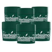 Kit Desodorante Creme Antitranspirante Tradicional Herbíssimo 55G com 6 unidades