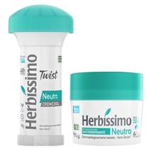 Kit Desodorante Creme Herbíssimo Neutro Twist 45g + Pote 55g - Dana Kit Desodorante Creme Herbíssimo Neutro Twist 45g + Pote 55g - Dana