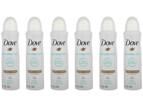 Kit Desodorante Dove Sensitive Aerosol Unissex - Antitranspirante sem Perfume 150ml 6 Unidades