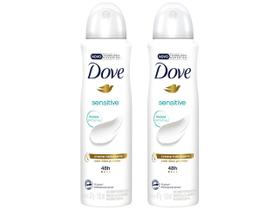 Kit Desodorante Dove Sensitive Aerossol - Antitranspirante sem Perfume 150ml 2 Unidades