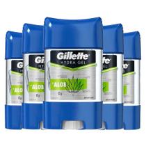 Kit Desodorante Gel Antitranspirante Gillette Hydra Gel Aloe 82g - 5 Unidades