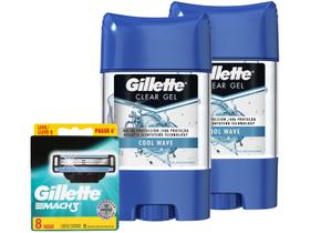 Kit Desodorante Gillette Endurance Cool Wave Gel
