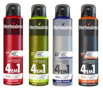 Kit Desodorante Herbíssimo Volcano, Green Leaf, Snow Moon E Dark Silver 150 Ml Dana