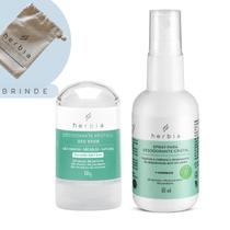 Kit Desodorante Kristall Deo Stick 60g + Spray Desodorante Cristal 60ml + Minibag