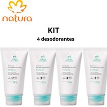 Kit desodorante natura em creme erva doce -4 unidades