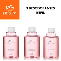 Kit desodorante natura refil luna -3 unidades