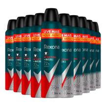 Kit Desodorante Rexona Aerosol Antibacterial Invisible 250ml - 10 Unidades