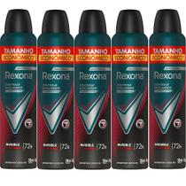 Kit Desodorante Rexona Aerosol Antibacterial Invisible 250ml - 5 Unidades