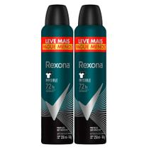 Kit Desodorante Rexona Men Invisible Aerossol Antitraspirante 72h com 250ml