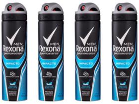 Kit Desodorante Rexona Motion Sense Impacto - Aerossol Masculino 48 horas 150ml 4 Unidades
