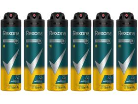 Kit Desodorante Rexona Motion Sense V8 Aerossol - Antitranspirante Masculino 150ml 6 Unidades