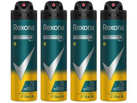 Kit Desodorante Rexona Motion Sense V8 Aerossol - Antitranspirante Masculino150ml 4 Unidades