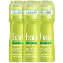 Kit Desodorante Roll-on Ban Unscented Sem Perfume 103ml - 3 Unidades