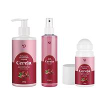 Kit Desodorante Roll-on Body Splash e Hidratante Dokmos Cereja Kit Desodorante Roll-on Body Splash e Hidratante Dokmos Cereja