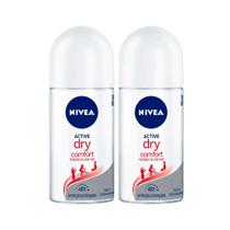 Kit Desodorante Roll On Nívea Dry Confort 50ml - 2 Unidades Kit Desodorante Roll On Nívea Dry Confort 50ml - 2 Unidades