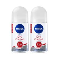 Kit Desodorante Roll On Nivea Dry Confort 50ml (2 Unidades) Kit Desodorante Roll On Nivea Dry Confort 50ml (2 Unidades)