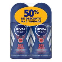 Kit Desodorante Roll-On Nivea Men Dry Impact 72h 2 Unidades 50ml Kit Desodorante Roll-On Nivea Men Dry Impact 72h 2 Unidades 50ml