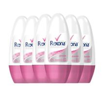 Kit Desodorante Roll On Rexona Powder Dry 50ml - 6 Unidades