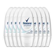 Kit Desodorante Roll On Rexona Sem Perfume 50ml - 9 Unidades