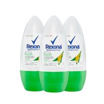 Kit Desodorante Roll On Rexona Stay Fresh Bamboo E Aloe Vera 50ml - 3 Unidades