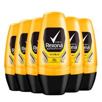Kit Desodorante Roll On Rexona V8 50ml - 6 Unidades