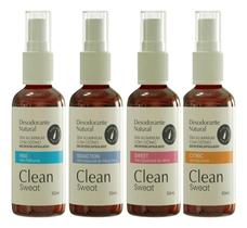 Kit Desodorante S/alumínio Clean Sweat C/ozônio 4unidade50ml