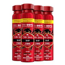 Kit Desodorante Spray Antitranspirante Old Spice Vip 200ml - 4 Unidades