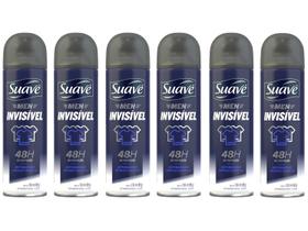 Kit Desodorante Suave Invisible Aerossol - Antitranspirante Masculino 150ml 6 Unidades