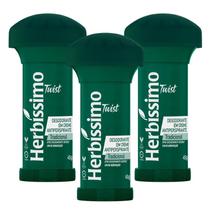 Kit Desodorante Twist Antitranspirante Tradicional Herbissimo 45G c/3 unidades - Herbíssimo