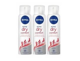 Kit Desodorantes Nivea Active Dry Comfort 150ml c/3