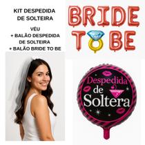 Kit Despedida De Solteira Balões 18'' Véu Festas Noiva