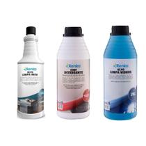 Kit Detergente Chef Limpador Vidros E Limpador Inox Renko 1L - Nova Renko Industrial Ltda