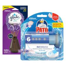 Kit Detergente Sanitário Gel Adesivo Pato Marine 38g + Difusor Glade Kit Detergente Sanitário Gel Adesivo Pato Marine 38g + Difusor Glade