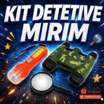 Kit Detetive Mirim Explorador Binóculo, Lanterna e Lupa